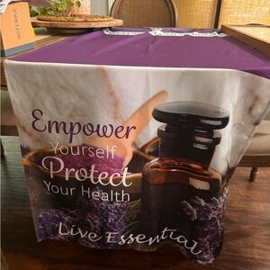 Table Cover for essential oil booth